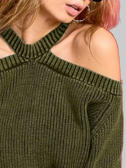 Everly Boho Cold Shoulder Sweater