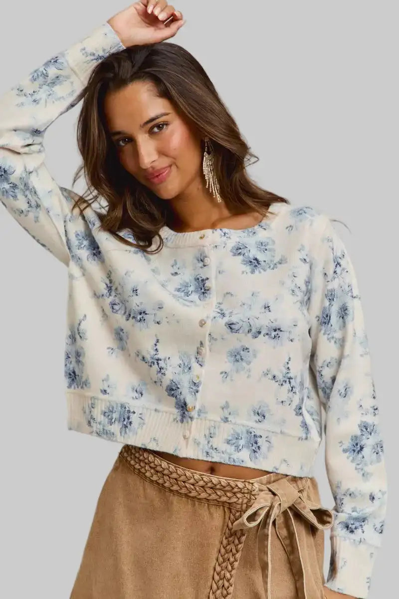 Georgia Vintage Floral Sweater Cardigan