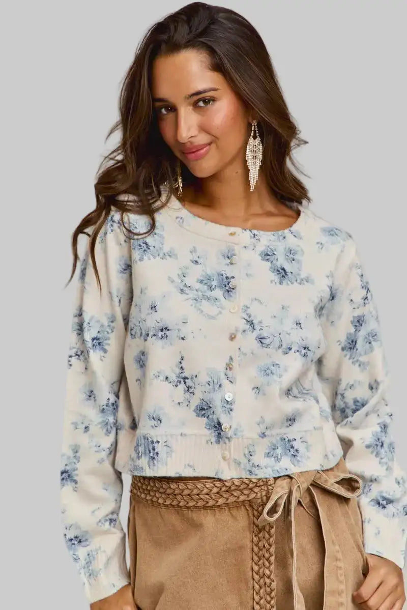 Georgia Vintage Floral Sweater Cardigan