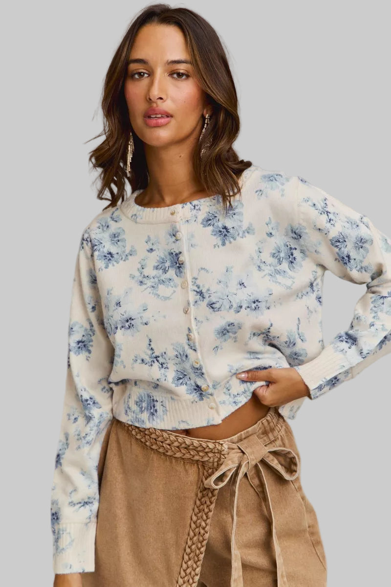 Georgia Vintage Floral Sweater Cardigan