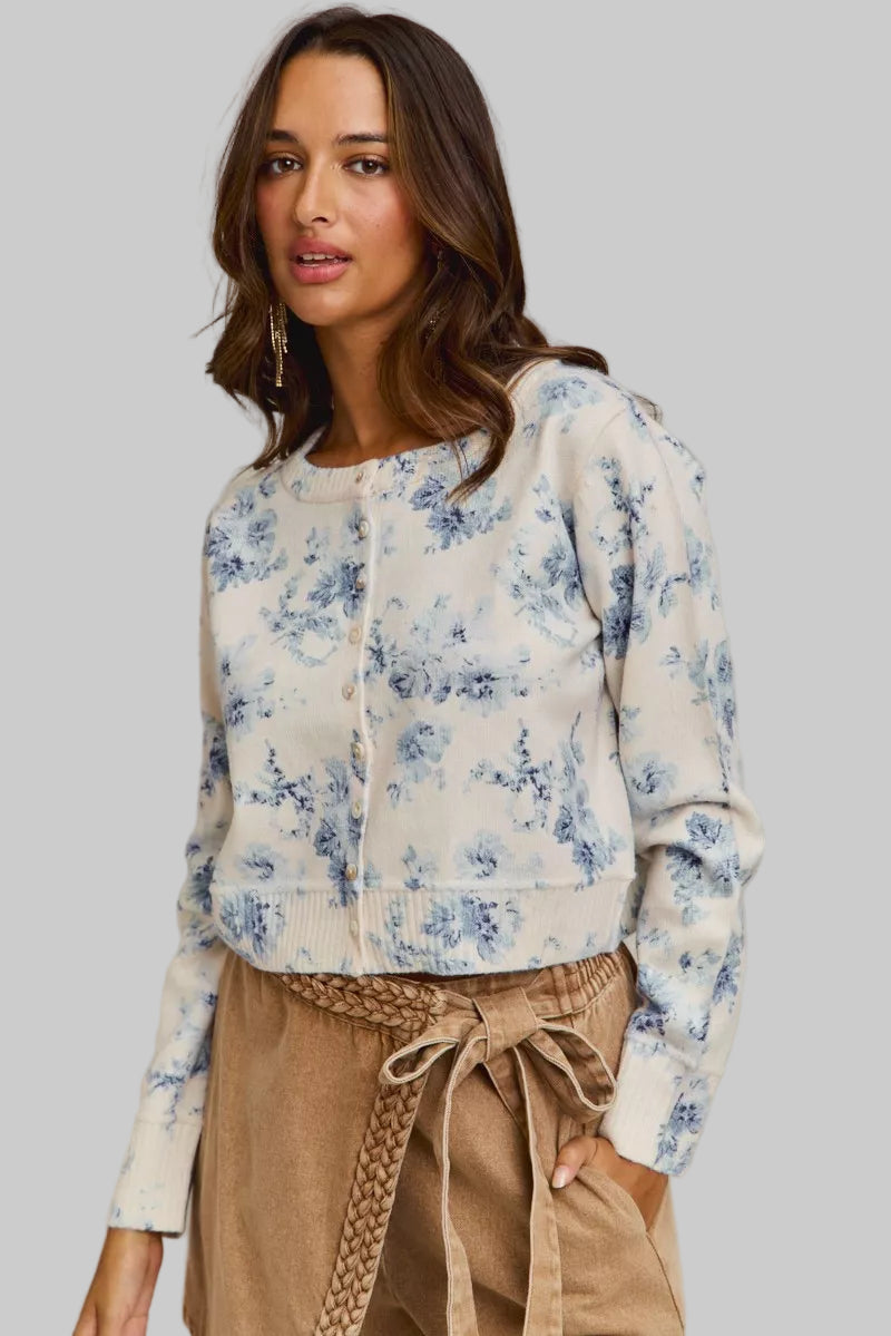 Georgia Vintage Floral Sweater Cardigan