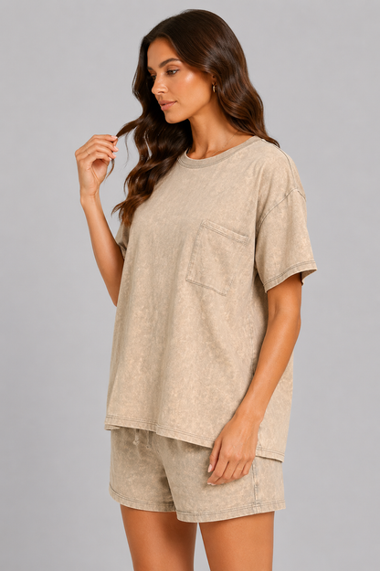 Gracie Terry Relaxed Top & Short Set