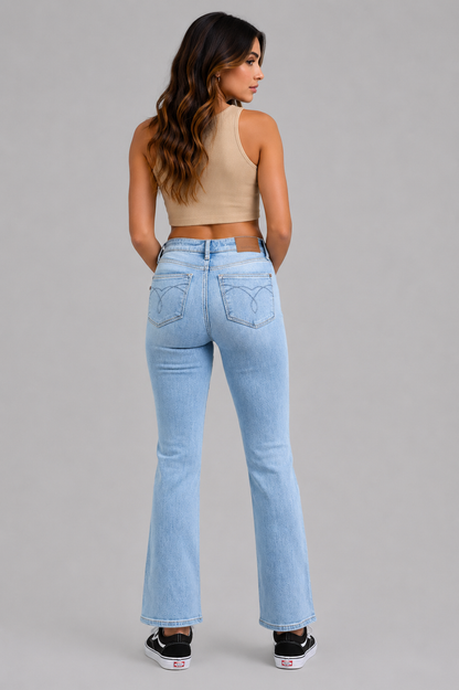 Hadley Mid Rise Thermal Bootcut Jeans