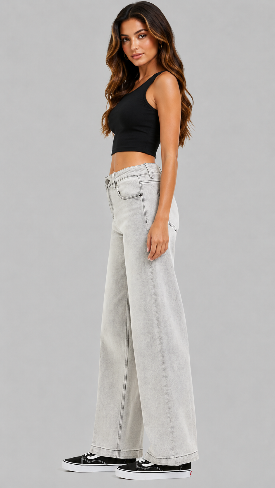 Halley Slouchy Baggy Grey Jeans