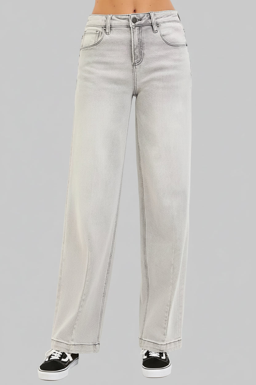 Halley Slouchy Baggy Grey Jeans