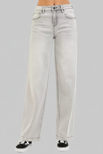 Halley Slouchy Baggy Grey Jeans