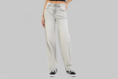 Halley Slouchy Baggy Grey Jeans