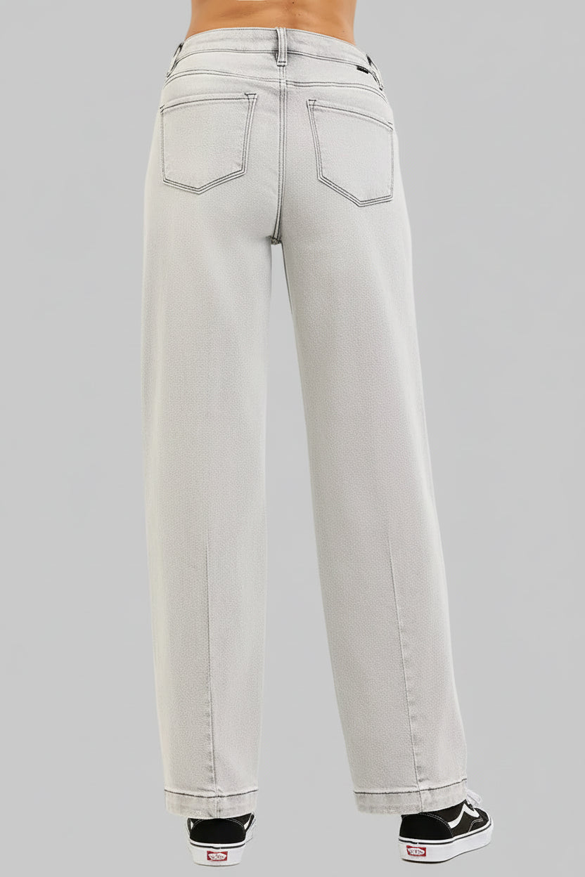 Halley Slouchy Baggy Grey Jeans