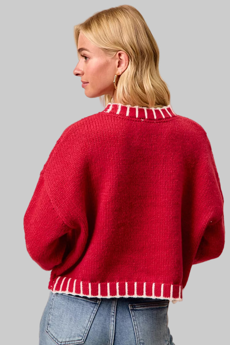 Hannah Christmas Sequin Merry & Bright Sweater