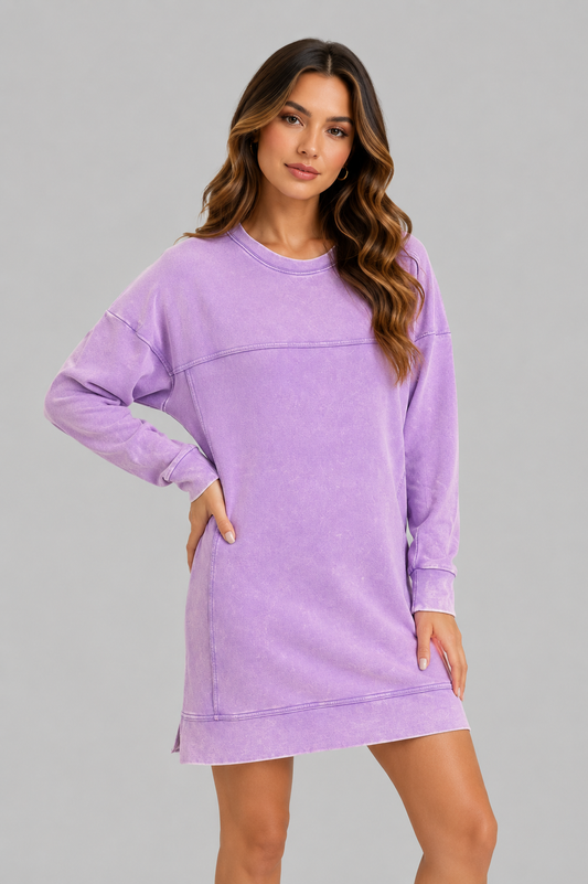 Sophie Terry Lavender Sweatshirt Dress