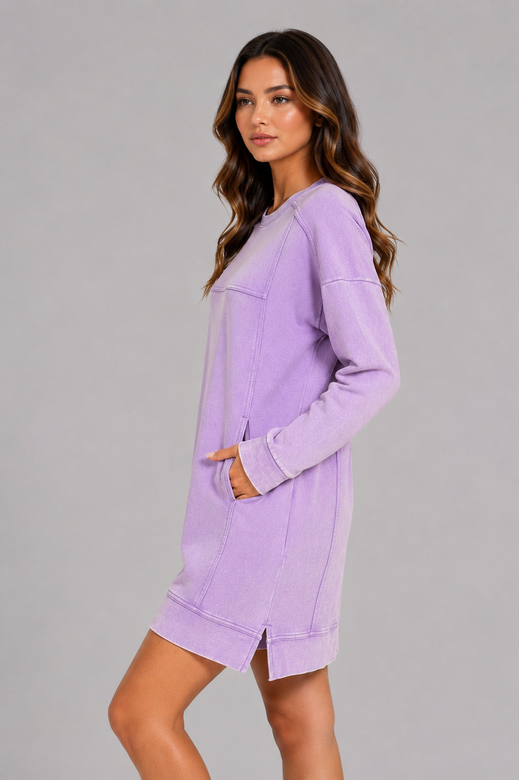 Sophie Terry Lavender Sweatshirt Dress