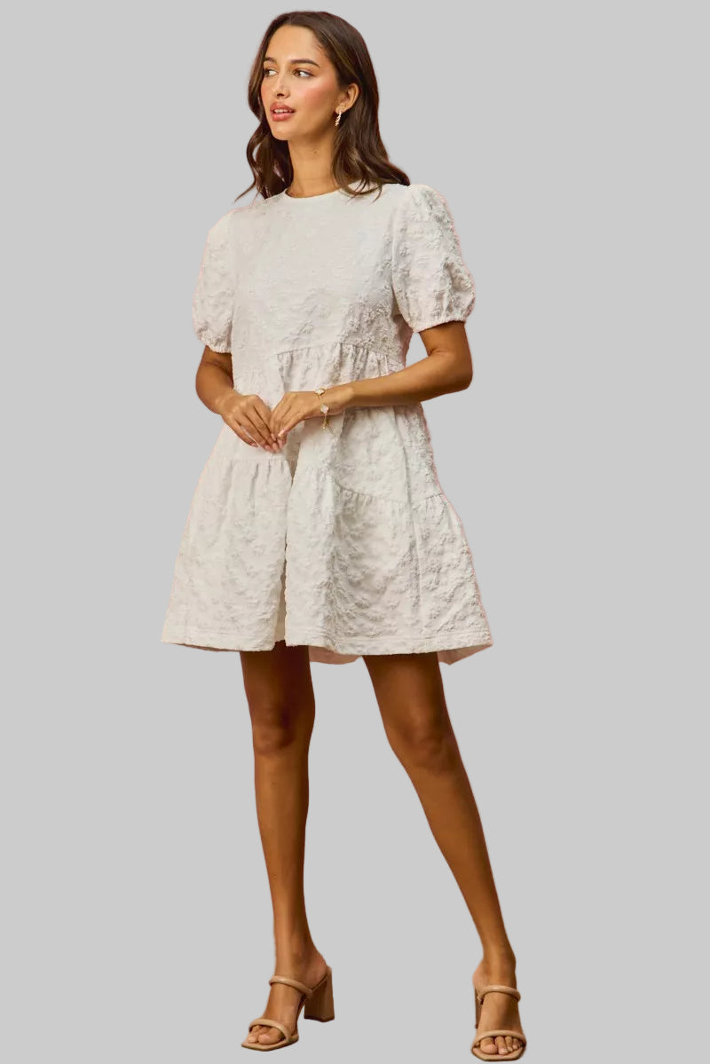 Iris Boho Floral Jacquard Dress