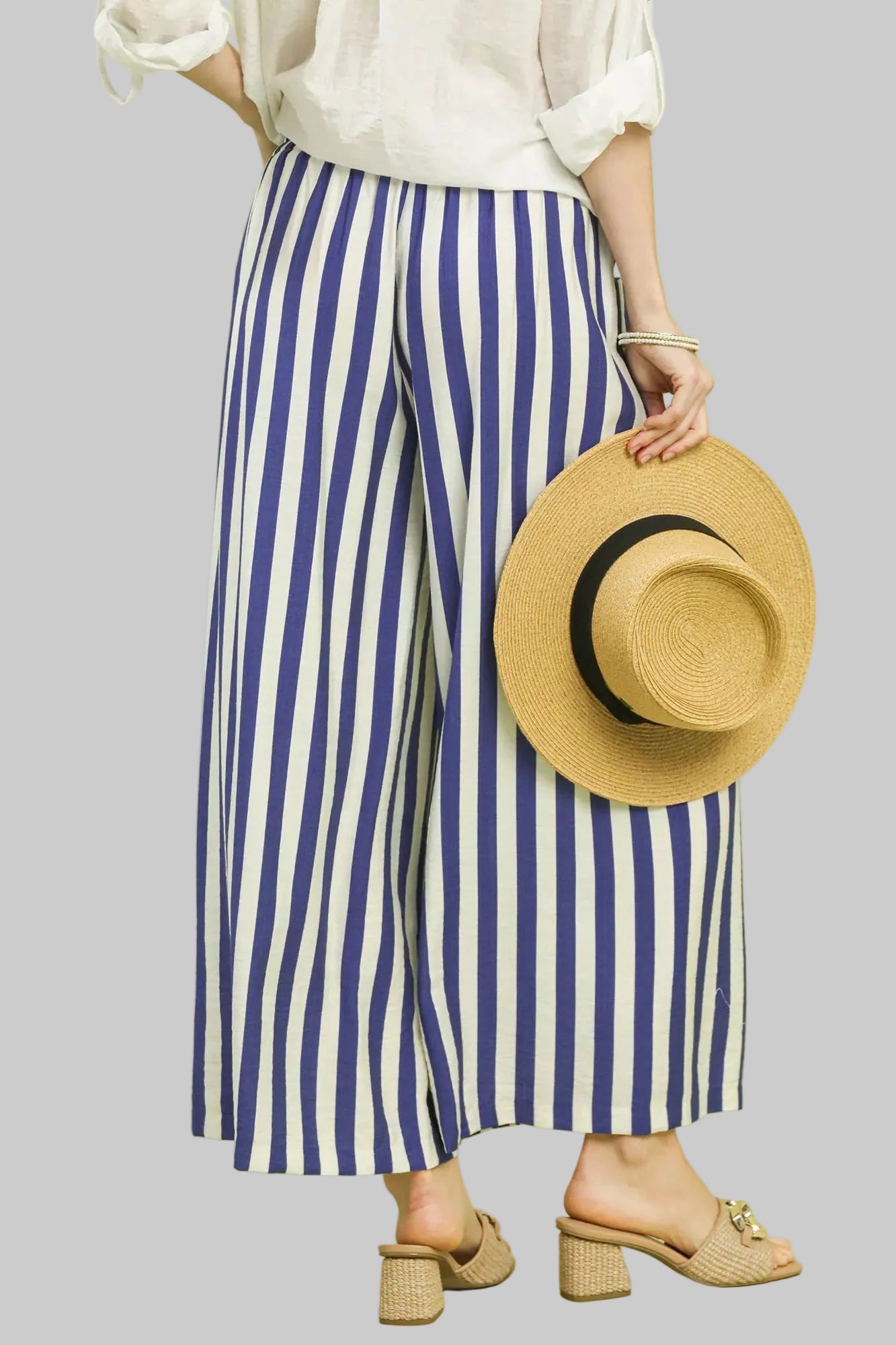 Isabel Nautical Stripe Wide Leg Pants