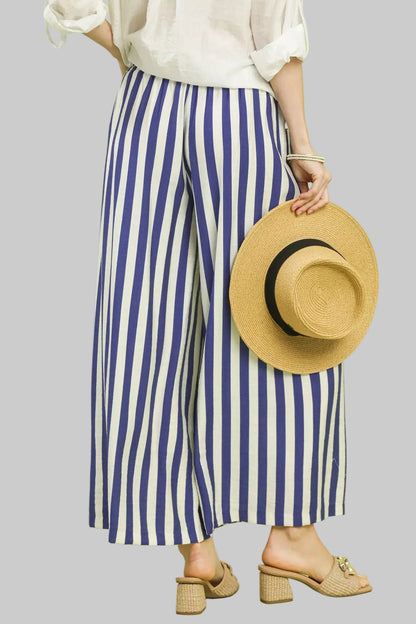 Isabel Nautical Stripe Wide Leg Pants