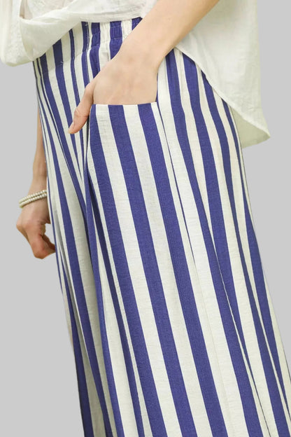 Isabel Nautical Stripe Wide Leg Pants