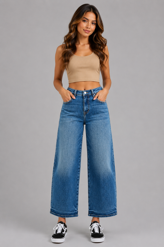 Jade Slouchy Cropped Barrel Jeans