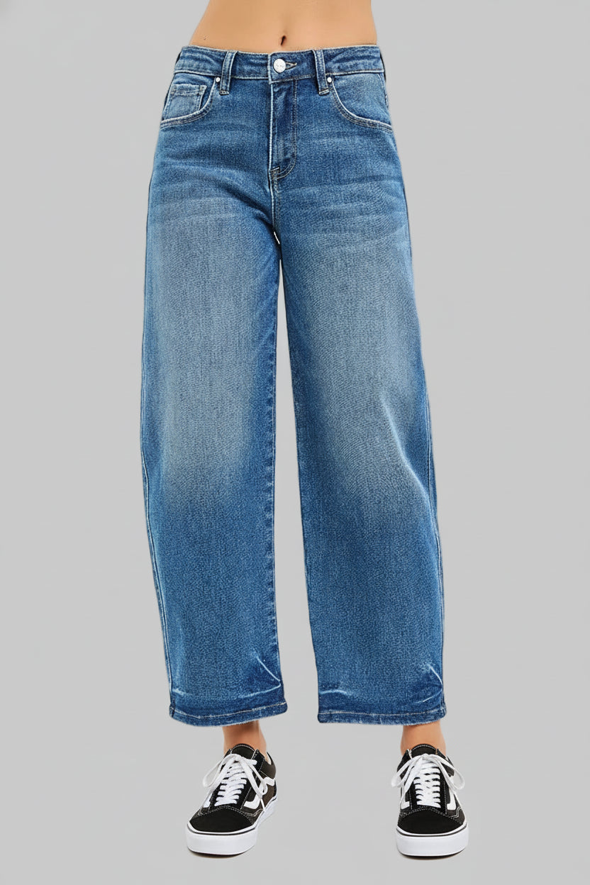 Jade Slouchy Cropped Barrel Jeans