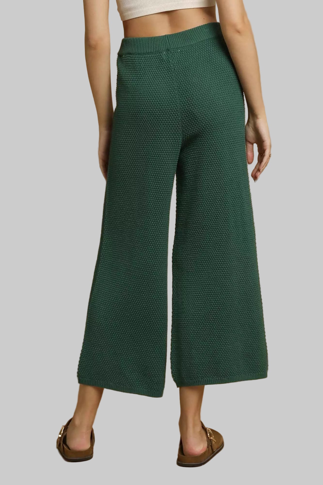 Jesse Boho Textured Knit Wide Leg Pants