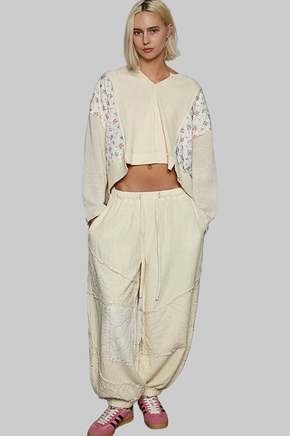 Josephine Boho Floral Cropped Thermal Top