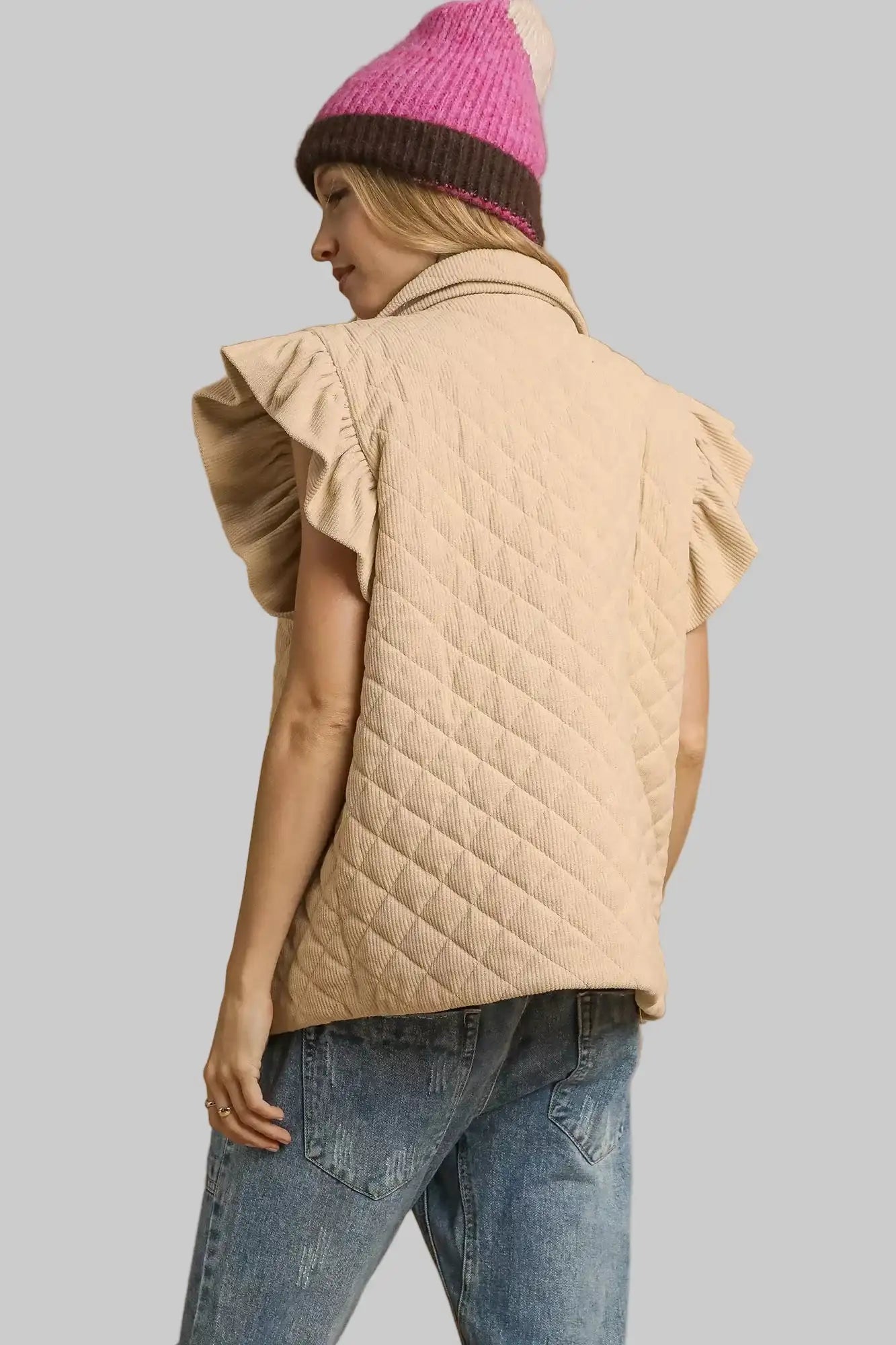 Julia Boho Corduroy Quilted Vest