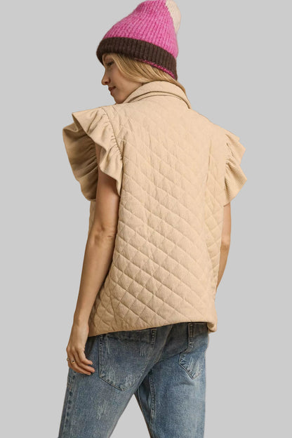 Julia Boho Corduroy Quilted Vest