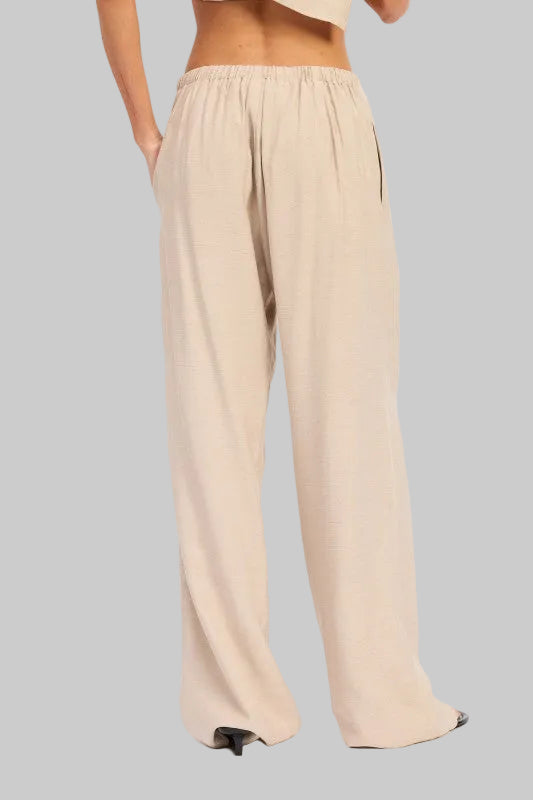 Kaia Low Rise Linen Baggie Pants