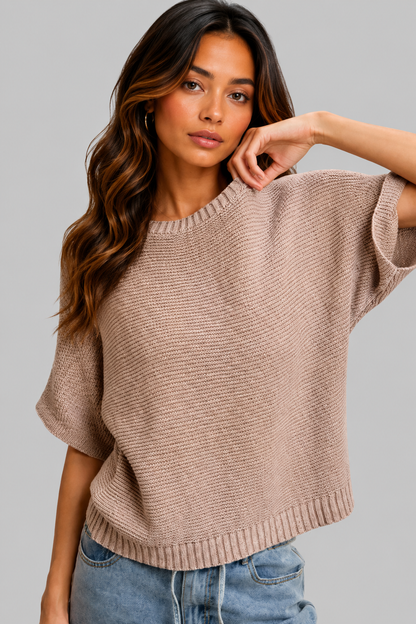 Karter Dolman Sleeves Knit Top