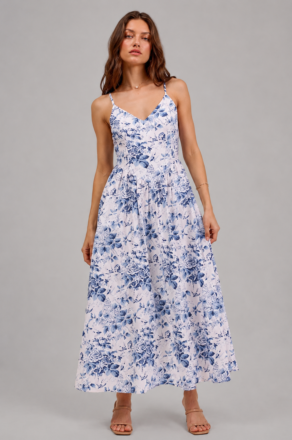 Kylie Floral Bow Back Maxi Dress