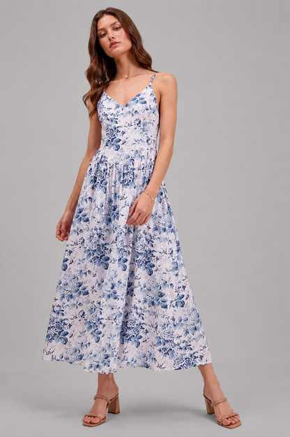 Kylie Floral Bow Back Maxi Dress