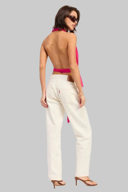 Kylie Halter Backless Scarf Top