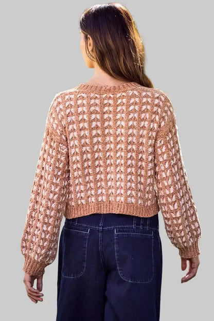 Leah Boho Chenille Textured Sweater Cardigan