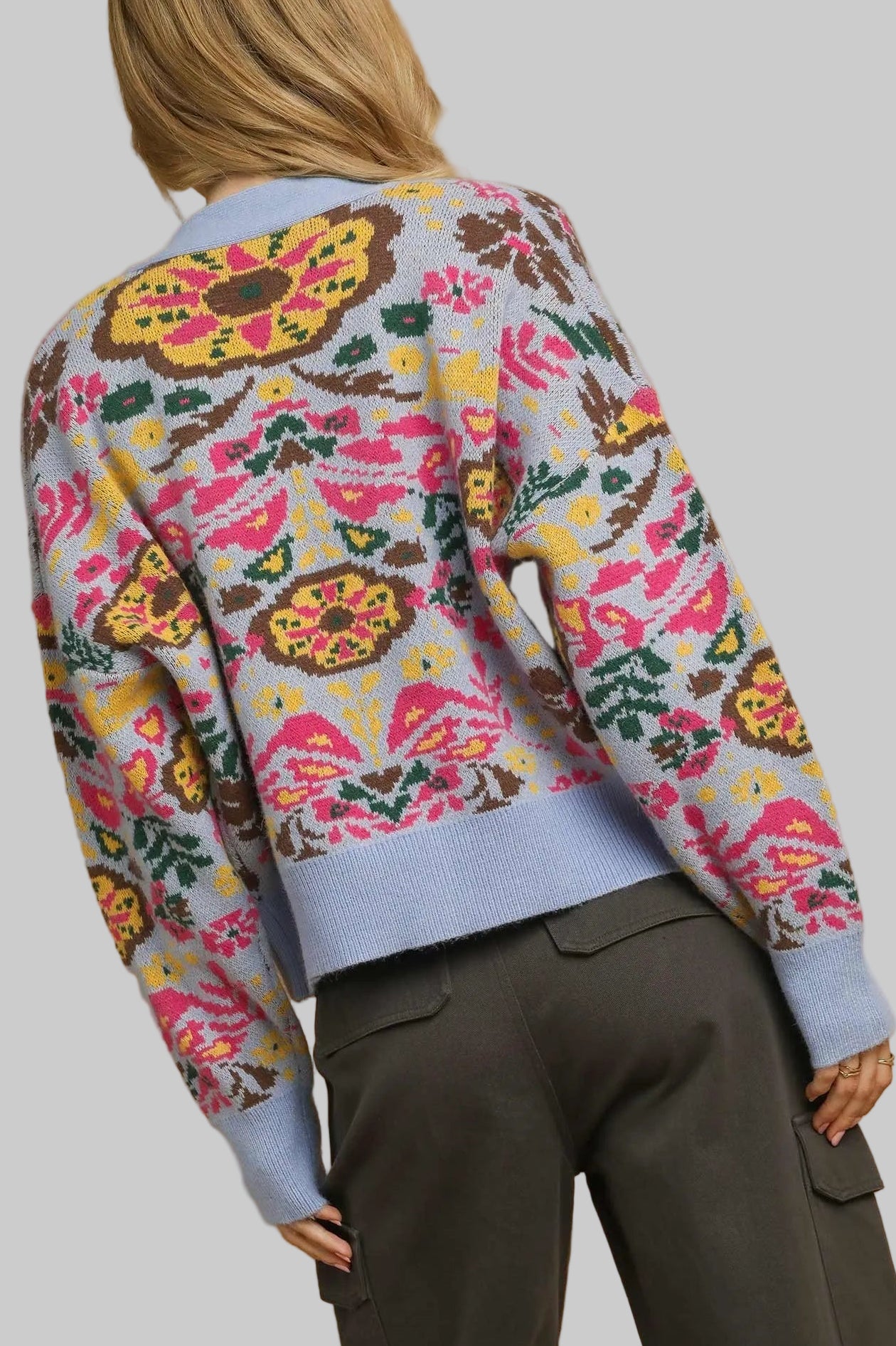 Liliana Boho Floral Button-Up Cardigan