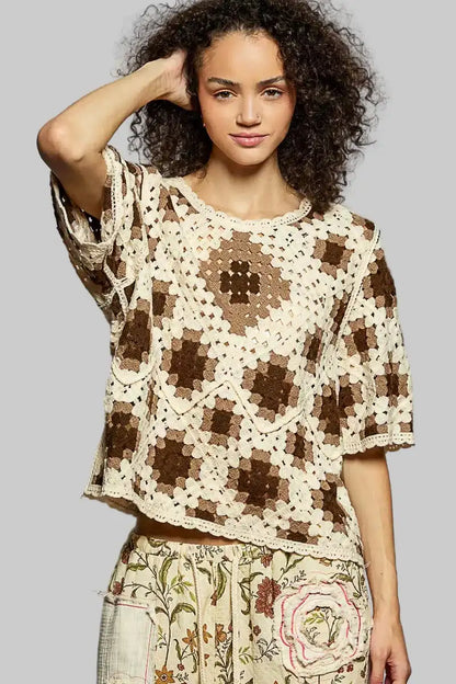 Lillian Bohemian Crochet Sweater