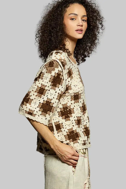 Lillian Bohemian Crochet Sweater