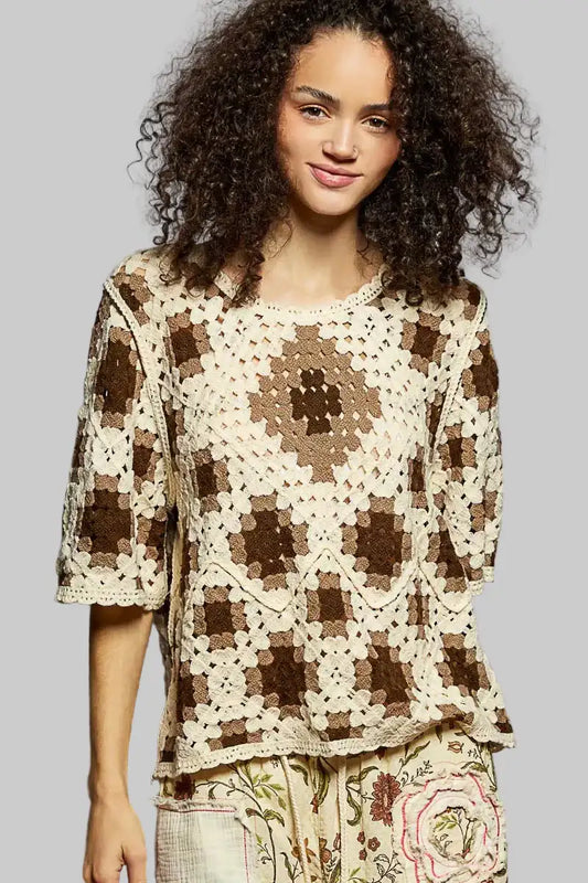 Lillian Bohemian Crochet Sweater