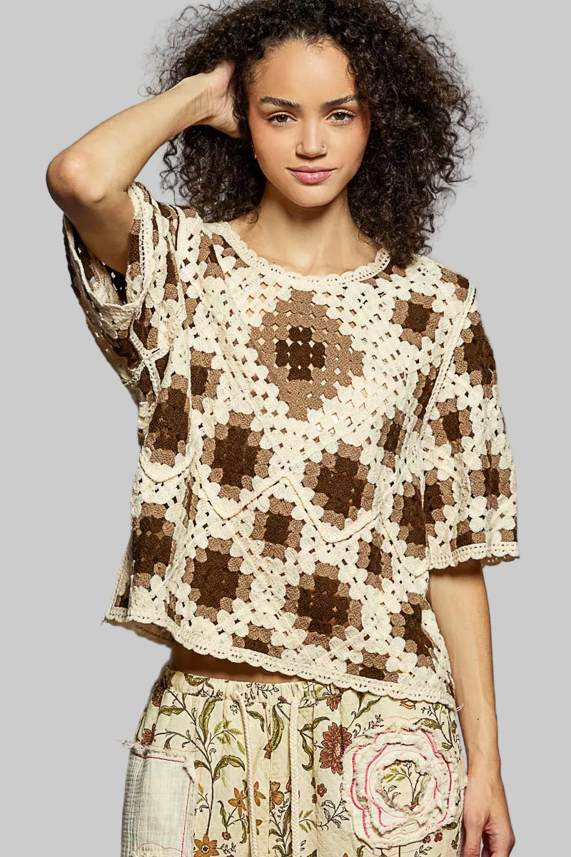 Lillian Bohemian Crochet Sweater