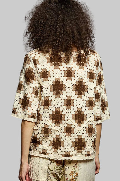 Lillian Bohemian Crochet Sweater