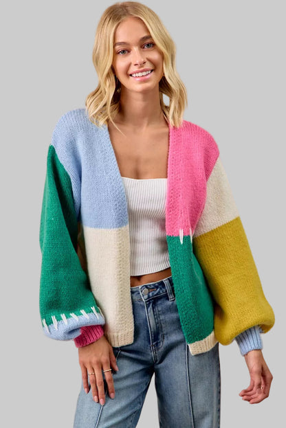 Lily Color Block Bright Cardigan