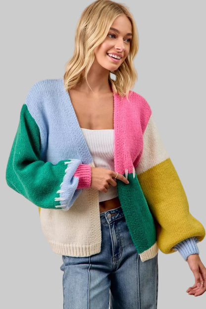 Lily Color Block Bright Cardigan