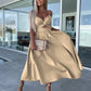 Lindsey Woven Sexy Bow Cutout Maxi Dress