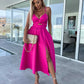 Lindsey Woven Sexy Bow Cutout Maxi Dress