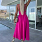 Lindsey Woven Sexy Bow Cutout Maxi Dress