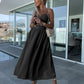 Lindsey Woven Sexy Bow Cutout Maxi Dress