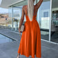 Lindsey Woven Sexy Bow Cutout Maxi Dress