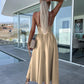 Lindsey Woven Sexy Bow Cutout Maxi Dress