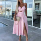 Lindsey Woven Sexy Bow Cutout Maxi Dress