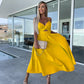 Lindsey Woven Sexy Bow Cutout Maxi Dress