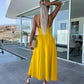 Lindsey Woven Sexy Bow Cutout Maxi Dress