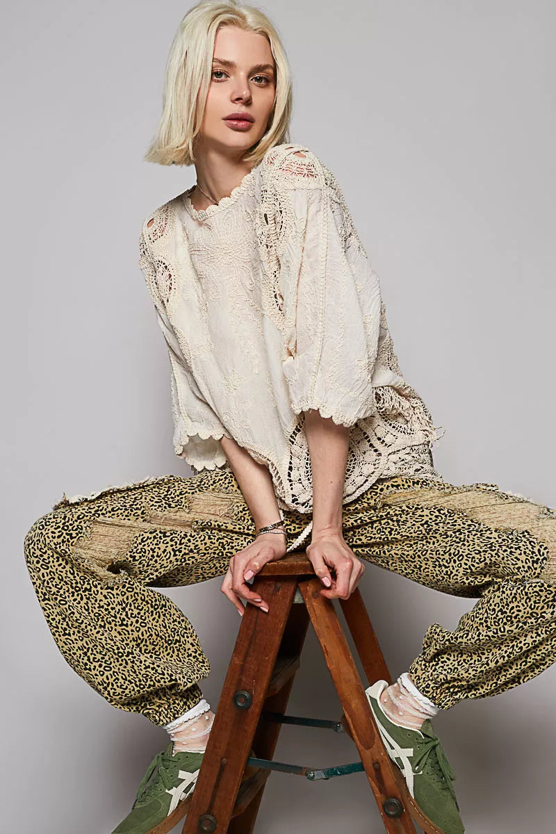 Lucia Boho Crochet Floral Embroidery Top