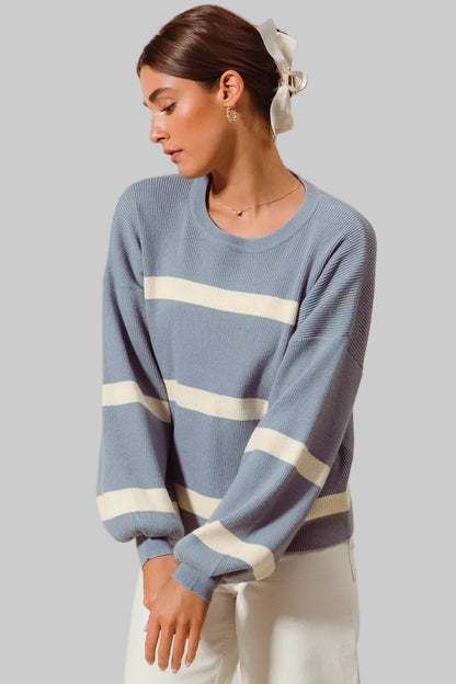 Lydia Ribbed Striped Sweater